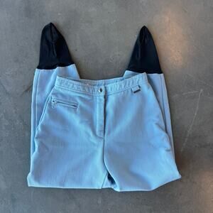 Vintage Y2k Edelweiss Baby Blue Made In Usa High Stirrup Ski Pant S